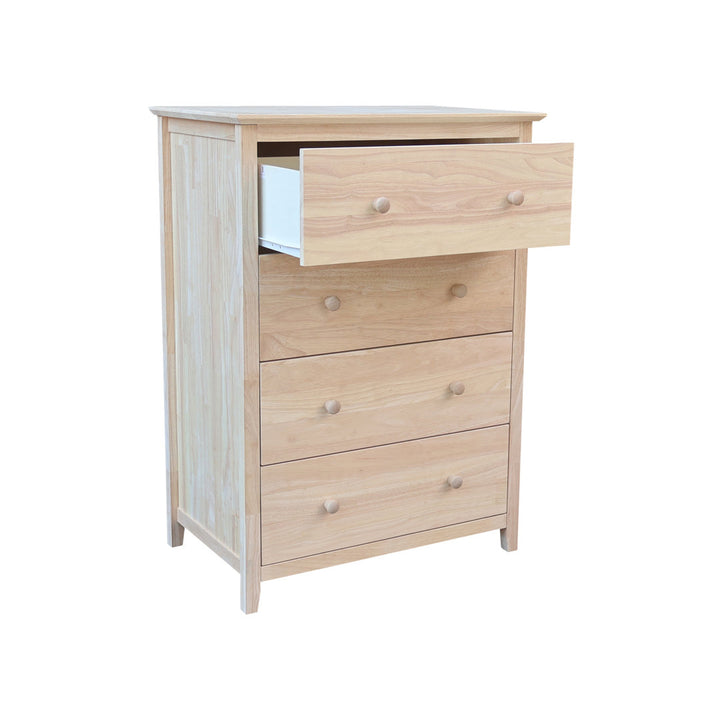 Dufrene Solid Wood 4 Drawer Dresser Highland Dunes Color: Unfinished