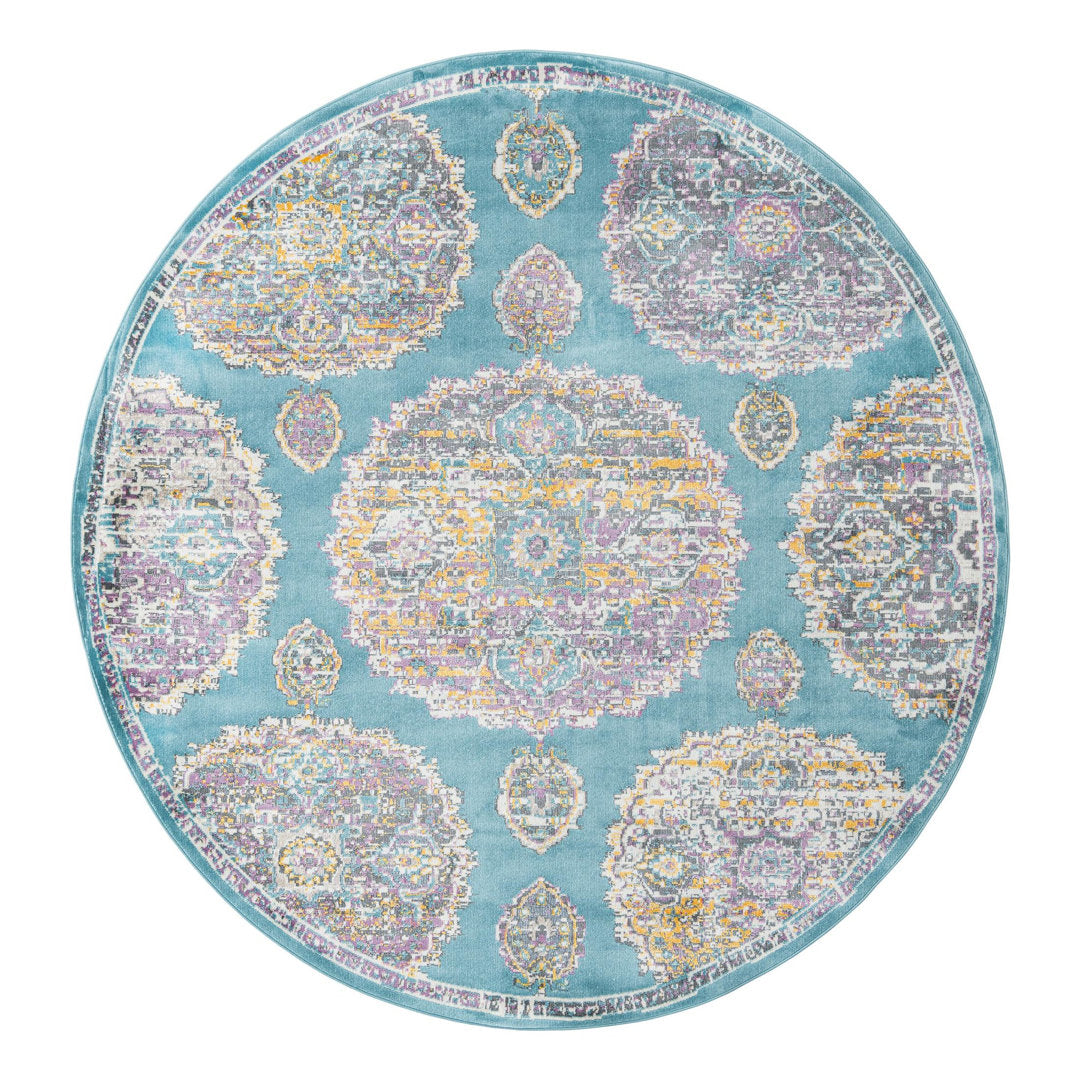 Paragon Rug_Blue Rugs.com Rug Size: Round 5'5"