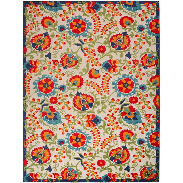 Bernia Floral Ivory/Red/Green Area Rug Wade Logan® Rug Size: Rectangle 6' x 9'