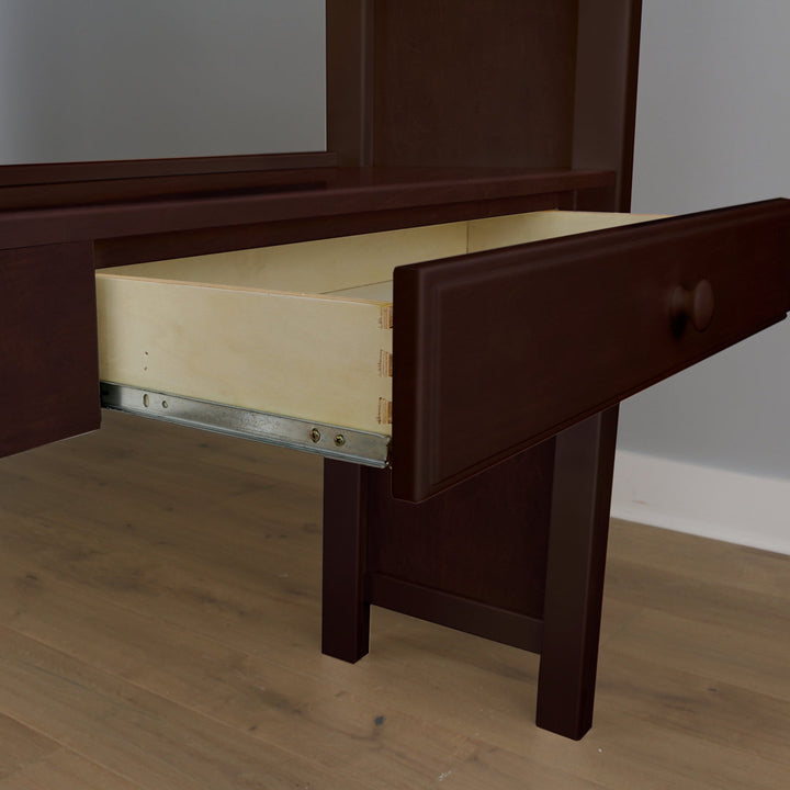 Buhr Twin Over Full Solid Wood L-Shaped Bunk Beds with Built-in-Desk Viv + Rae™ Bed Frame Color: Espresso
