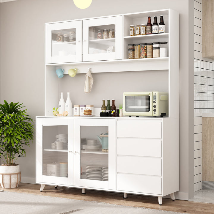 Dorilal 74.8" Kitchen Pantry Tucker Murphy Pet™ Finish: White