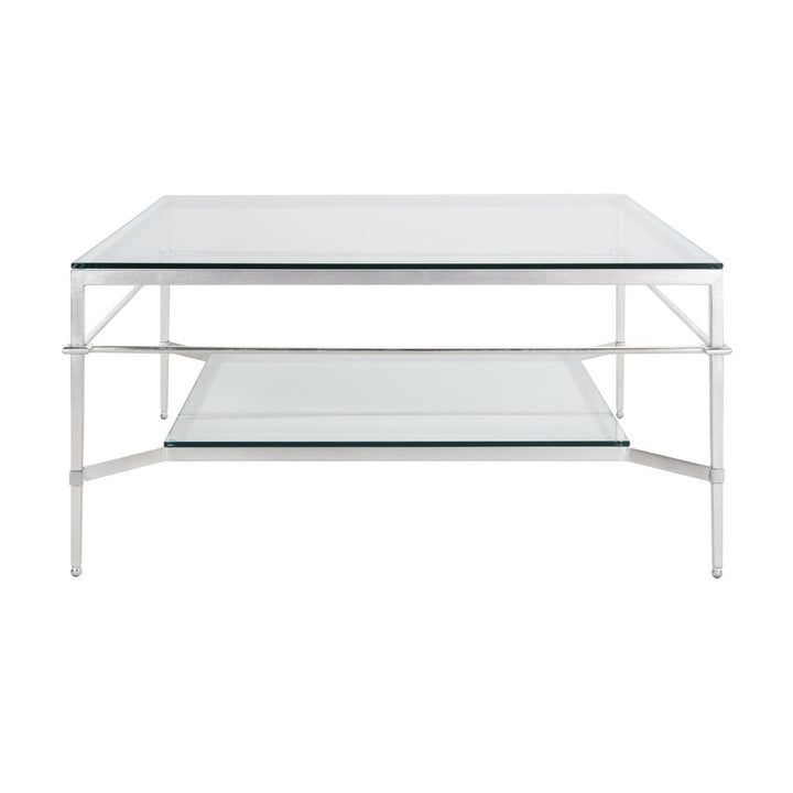 Genevieve Coffee Table with Storage Etta Avenue™ Table Base Color: Silver