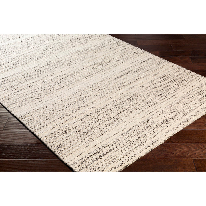 Sylvie Chevron Flatweave Wool Cream/Black Area Rug Kelly Clarkson Home Rug Size: Rectangle 2' x 3'