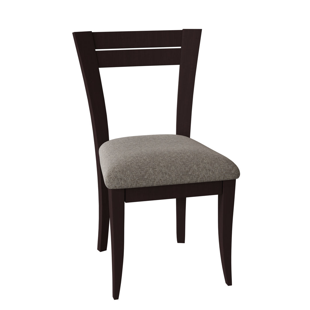 Claverley Ladder Back Side Chair Red Barrel Studio® Frame Color: Java, Upholstery Color: Flannel
