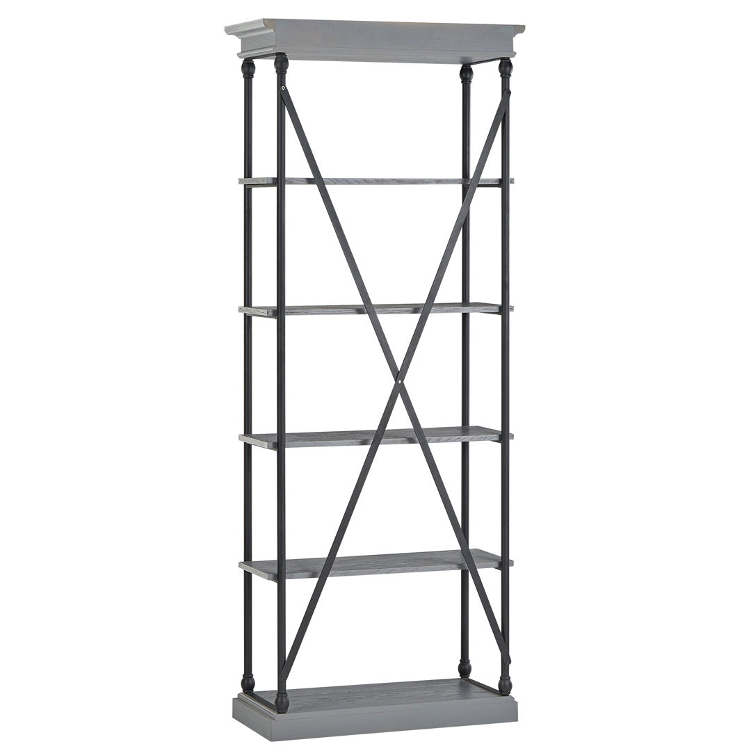 Kyler 84.25" H x 33" W Etagere Bookcase Greyleigh™ Color: Gray