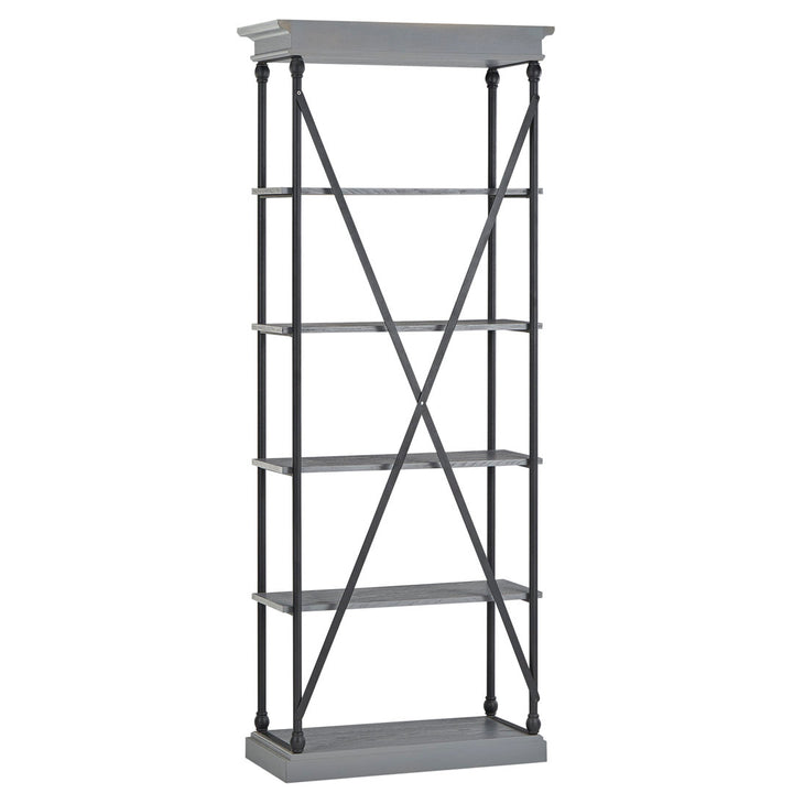 Kyler 84.25" H x 33" W Etagere Bookcase Greyleigh™ Color: Gray