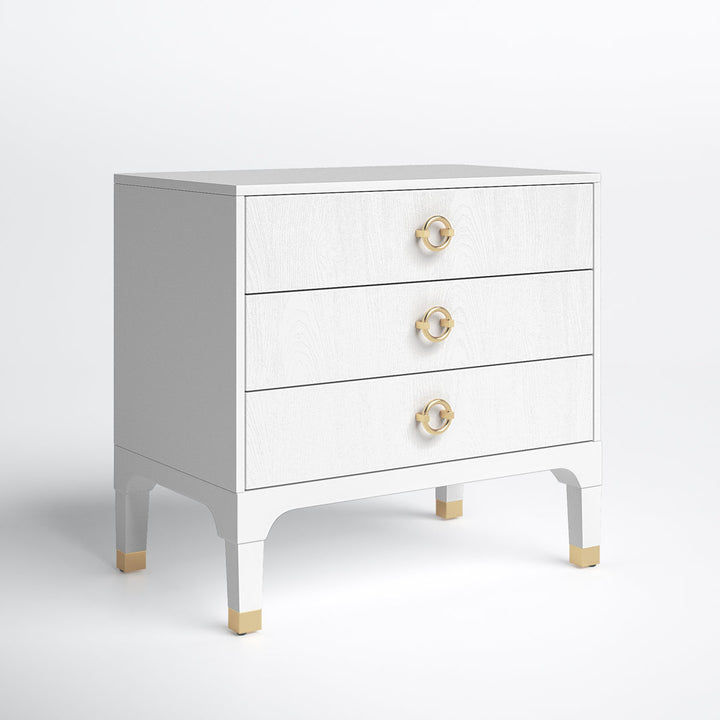Quincy 3 - Drawer Nightstand Joss & Main Color: White