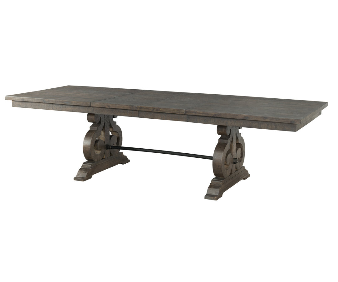 Kalysia 42'' Solid Wood Trestle Dining Table Canora Grey