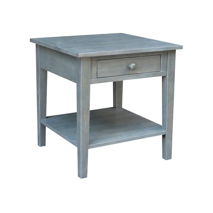 Tillar Solid Wood End Table with Storage Rosecliff Heights Color: Antique Gray