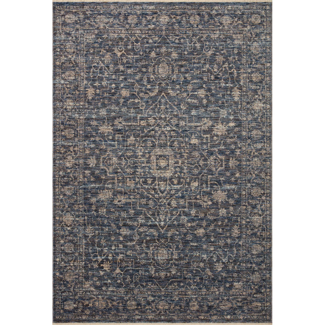 Sorrento Oriental Machine Made Power Loom Polyester Area Rug in Blue Loloi Rugs Rug Size: Rectangle 7'10" x 10'2"