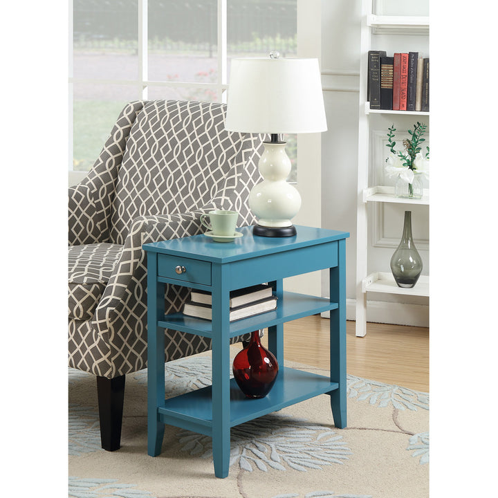 Carbin End Table with Drawer and Shelves Winston Porter Color: Blue