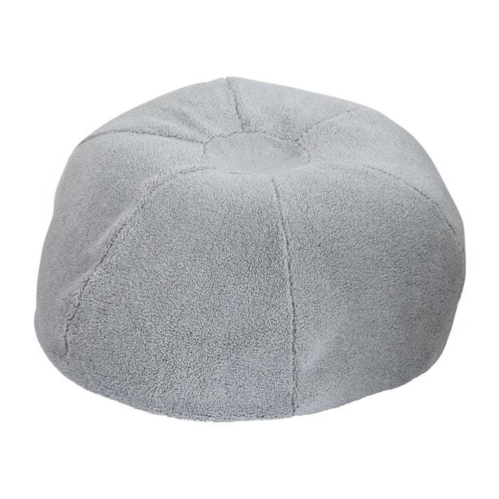 Classic Refillable Cotton Bean Bag Chair Mack & Milo™ Size: Large Body Fabric: Gray Sherpa Cotton Twill