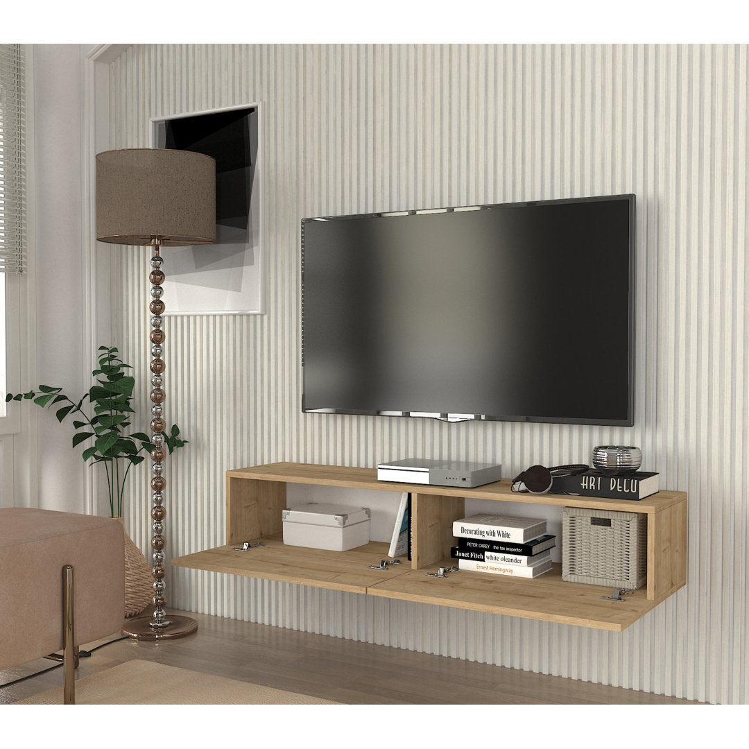 Dashay 53.15'' W Floating Storage Credenza Ebern Designs Color: Sapphire