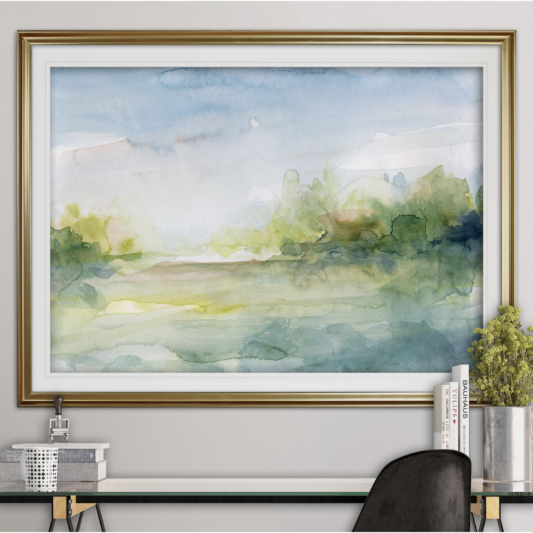 Clear Day - Picture Frame Print on Canvas Winston Porter Size: 28" H x 38" W x 1.5" D Format: Gold Framed