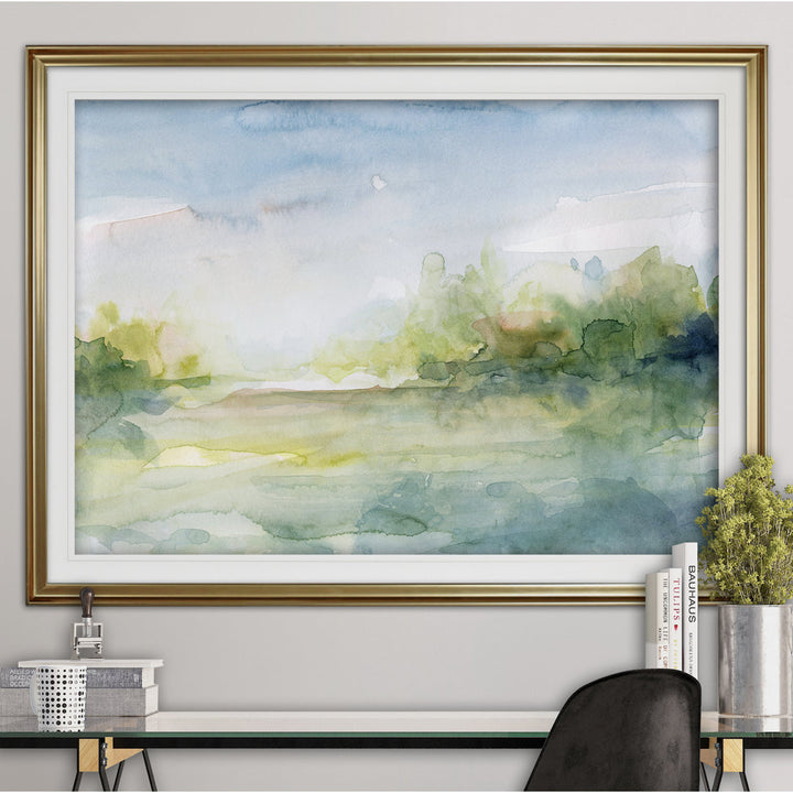 Clear Day - Picture Frame Print on Canvas Winston Porter Size: 28" H x 38" W x 1.5" D Format: Gold Framed