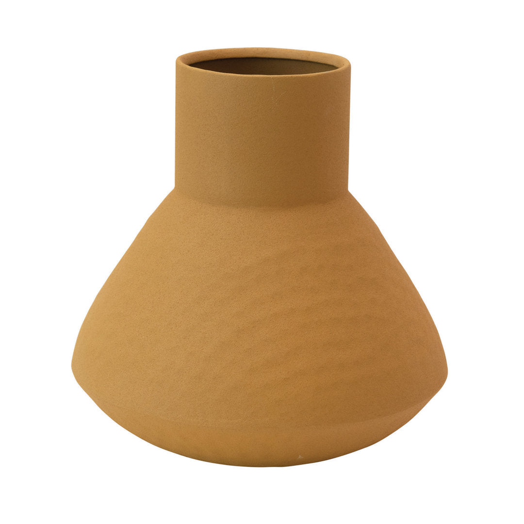 Adi Mustard 8" Stainless Steel Table Vase AllModern