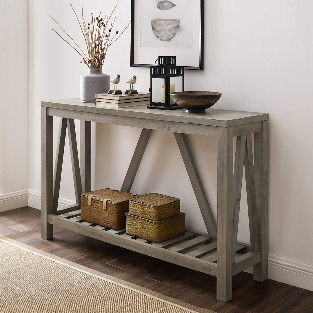 Rakira Modern Farmhouse Console Table Red Barrel Studio® Color: Gray Wash