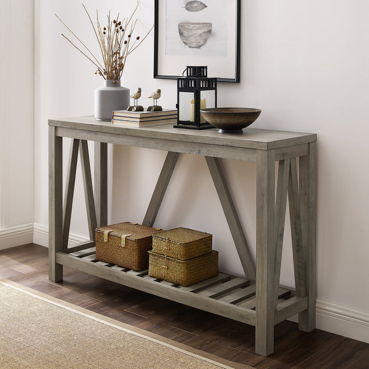Rakira Modern Farmhouse Console Table Red Barrel Studio® Color: Gray Wash