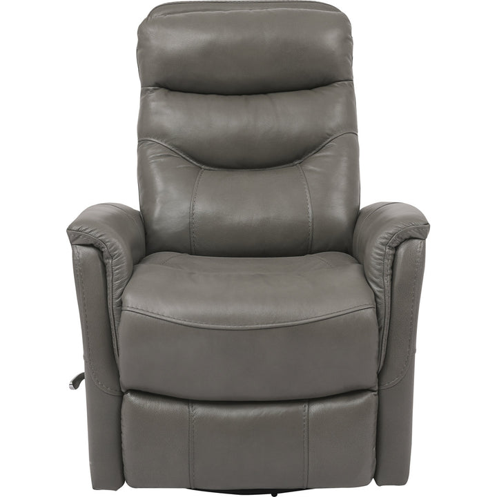 30" Top Grain Leather Manual Swivel Glider Recliner with Flared Arms Red Barrel Studio® Upholstery Color: Ice Genuine Leather