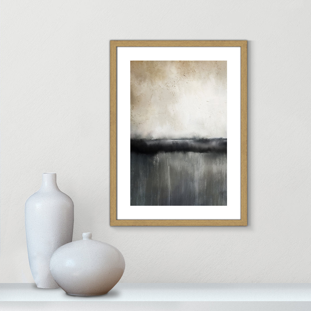 Sunset by Kimberly Allen Print Joss & Main Size: 23" H x 17" W x 0.75" D Format: Beige Wood Framed Paper