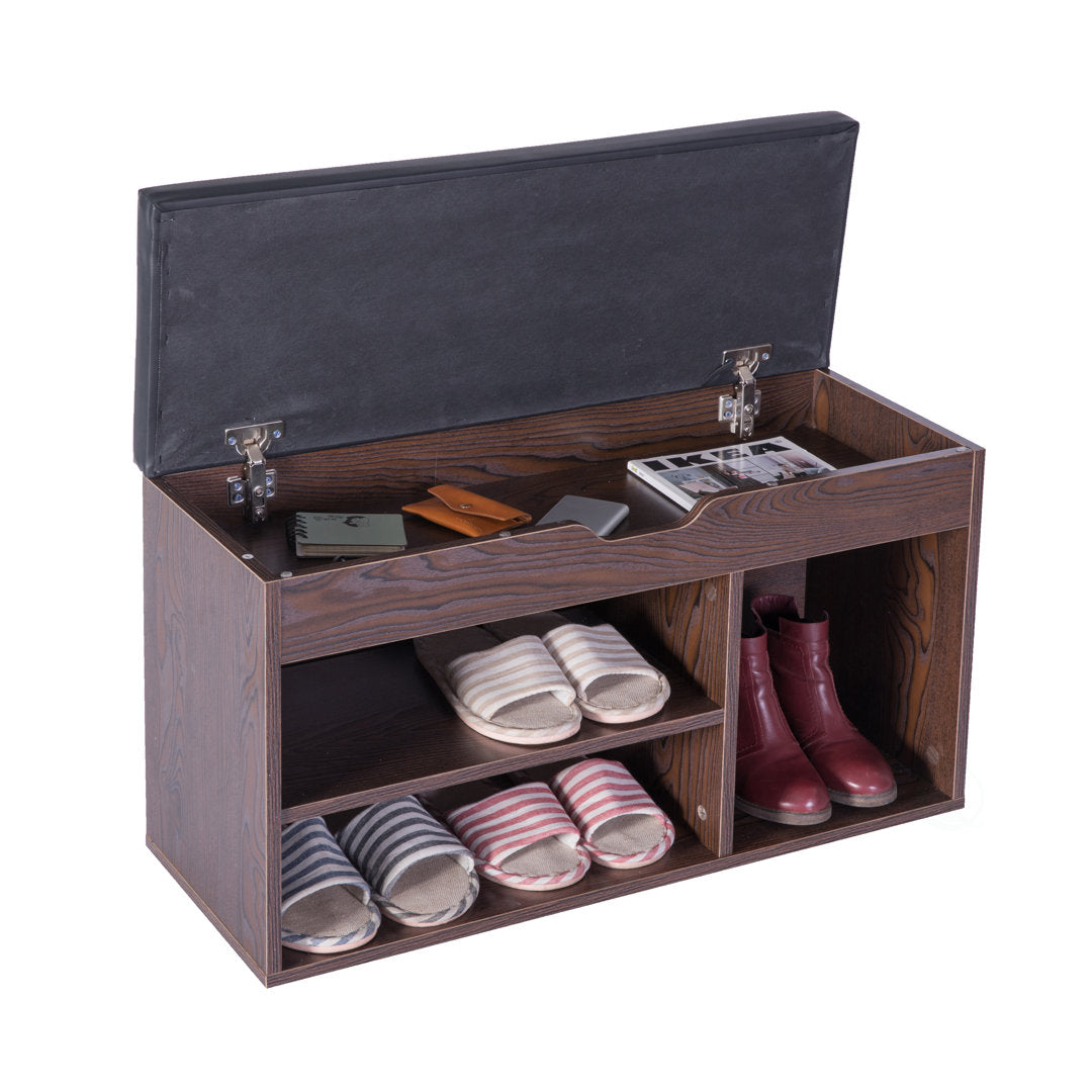 Shoe Storage Bench Latitude Run® Color: Brown