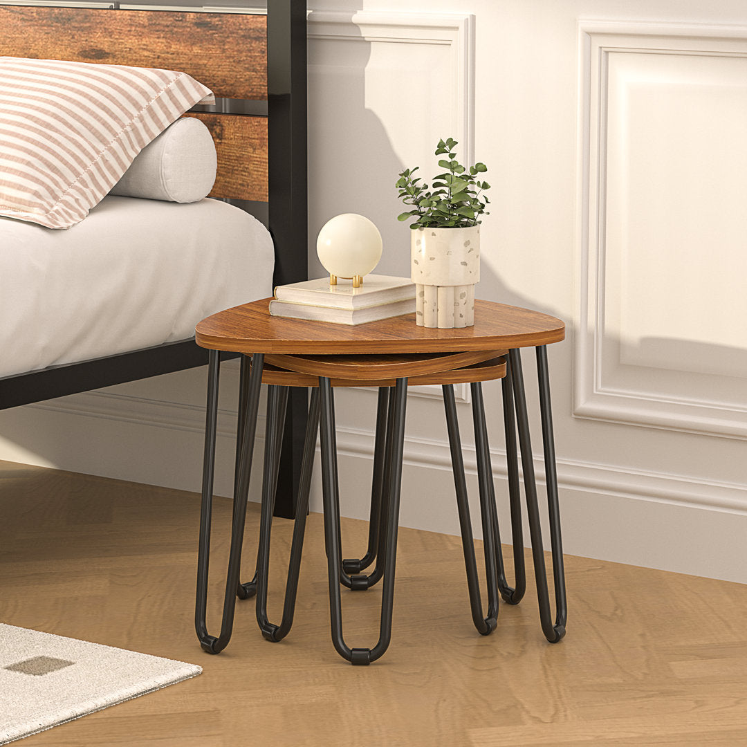 Summerall Nesting Coffee Tables, End Tables Set, Small Stacking Side Tables for Living Room Bedroom (Set of 3) Union Rustic