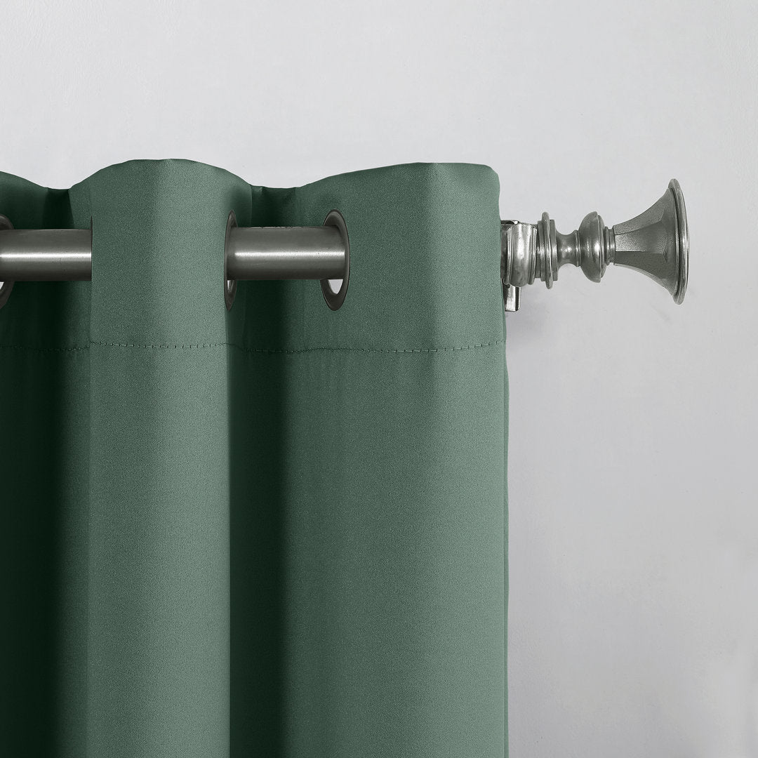 Wayfair Basics Room Darkening Grommet Curtain Panel Wayfair Basics® Curtain Color: Everglade Size per Panel: 54" W x 84" L