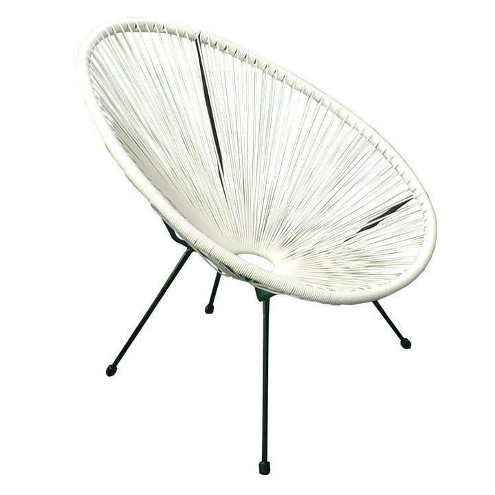 Gayden Woven Basket Patio Chair (Set of 2) George Oliver Color: White