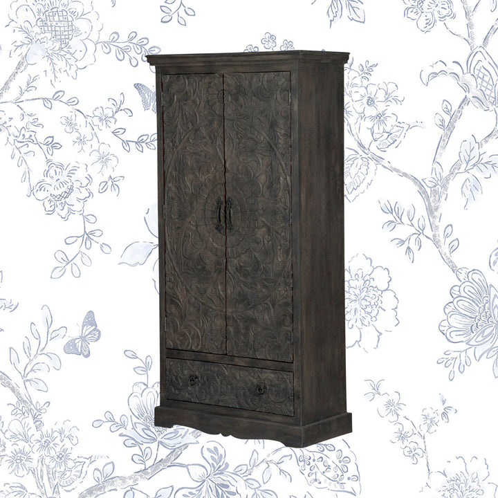 Concerto Armoire Kelly Clarkson Home Color: Light Gray