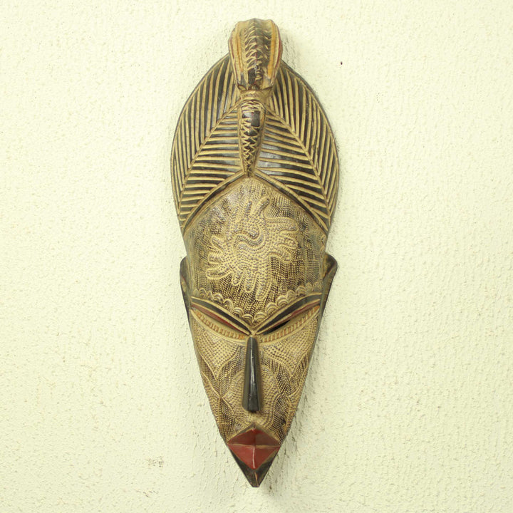 Eshaan Artisan Carved African Mask Wall Décor World Menagerie