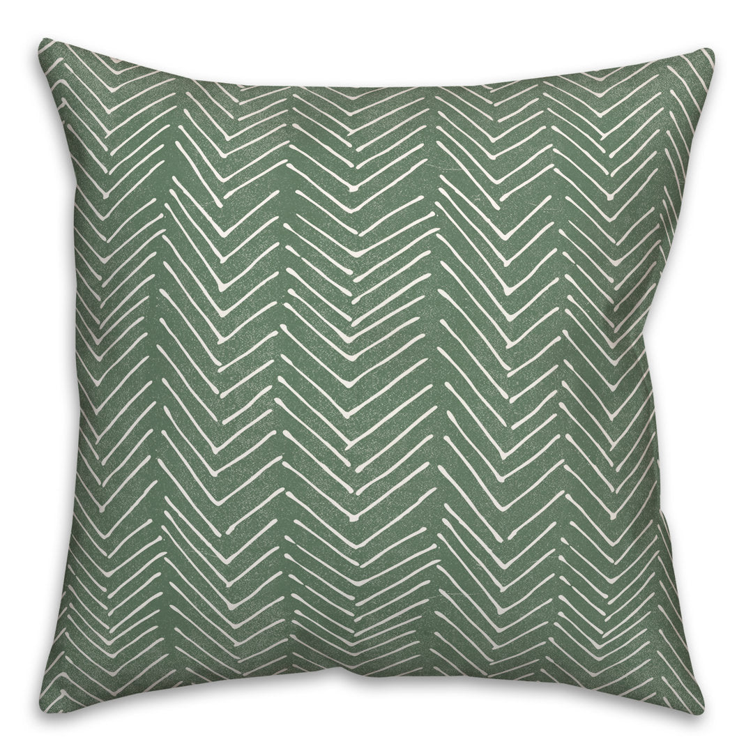 Scribble 14 Outdoor Square Pillow Cover & Insert Designs Direct Creative Group Color: Green Size: 18" x 18"