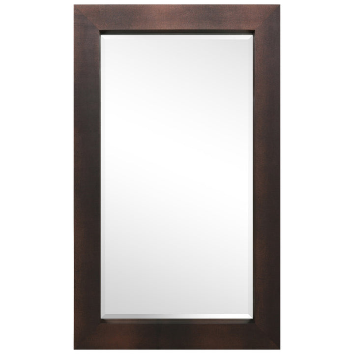 Metallic Shagreen Leather Framed Beveled Accent Mirror Empire Art Direct Finish: Bronze/Black
