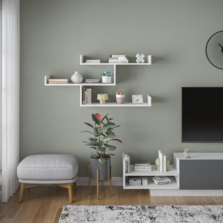 Ramage 3 Piece Accent Shelf Mercury Row® Finish: White