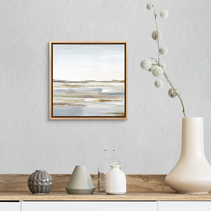 Vastness II by Eva Watts - Painting Print Wade Logan® Size: 13.25" H x 13.25" W x 1.75" D Format: Natural Floating Frame Canvas