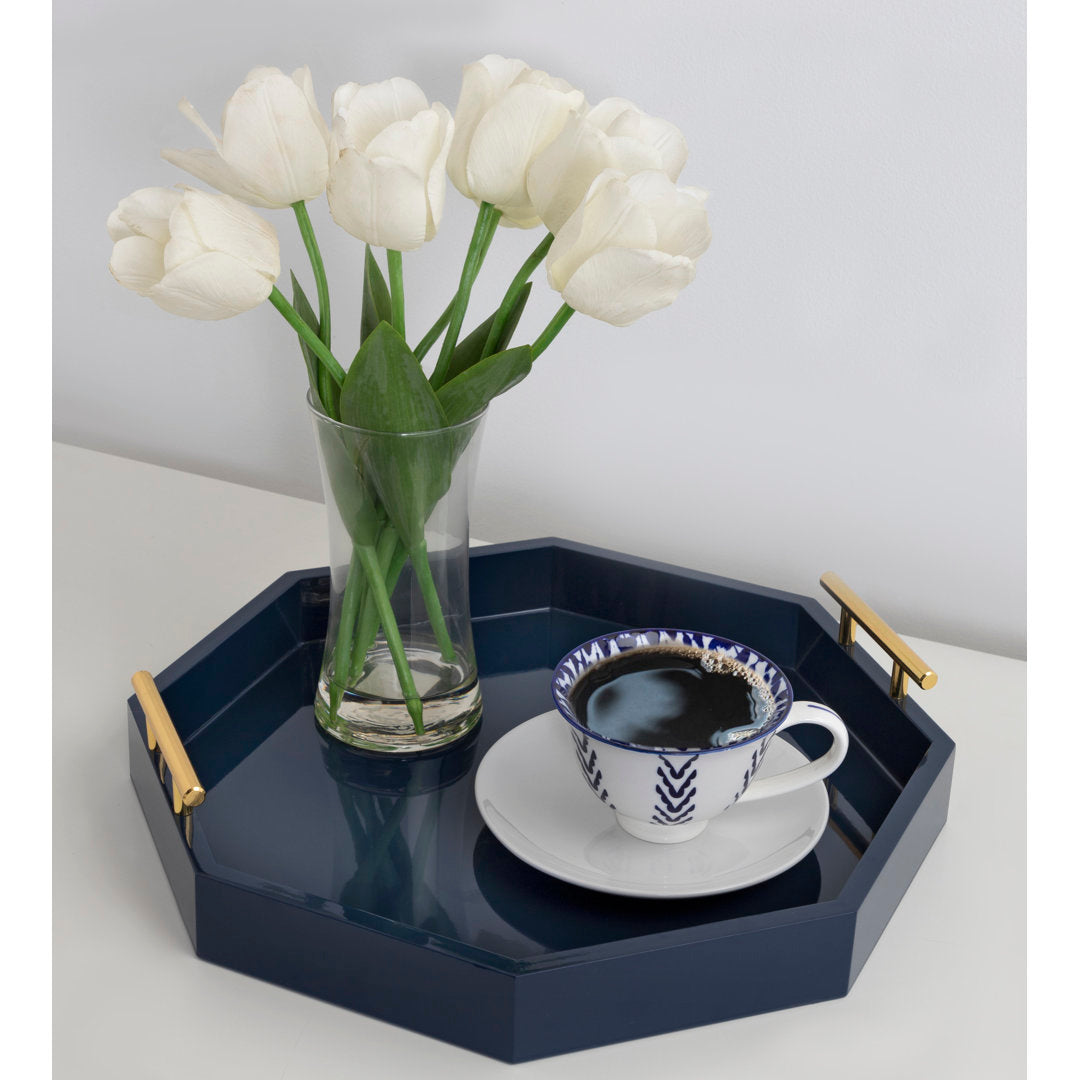Norvan Ottoman/Coffee Table Tray Everly Quinn Color: Navy Blue