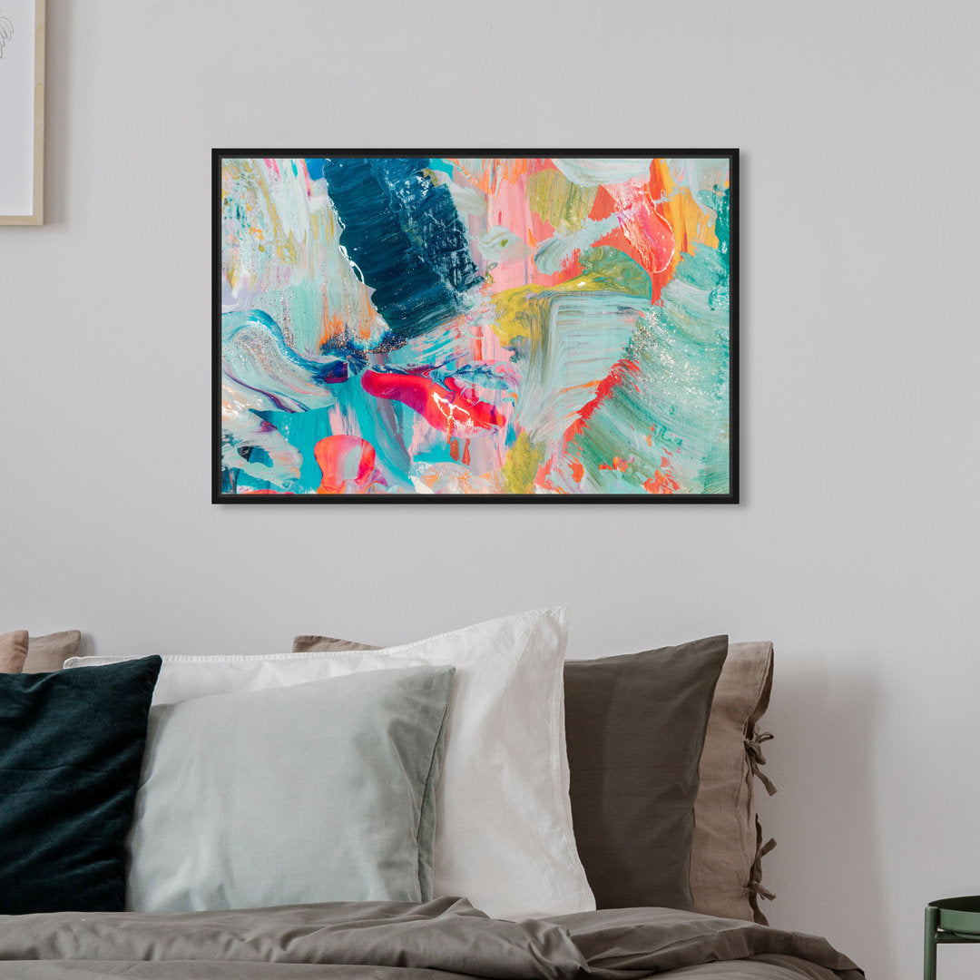Abstract That Love Feeling - Graphic Art on Canvas Oliver Gal Prints Size: 16" H x 24" W Format: Black Framed Canvas