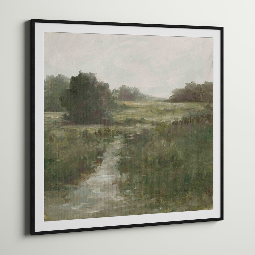 Tranquil Fen I by Ethan Harper - Picture Frame Painting Print Three Posts™ Frame Color: Black Size: 48"H x 32"W
