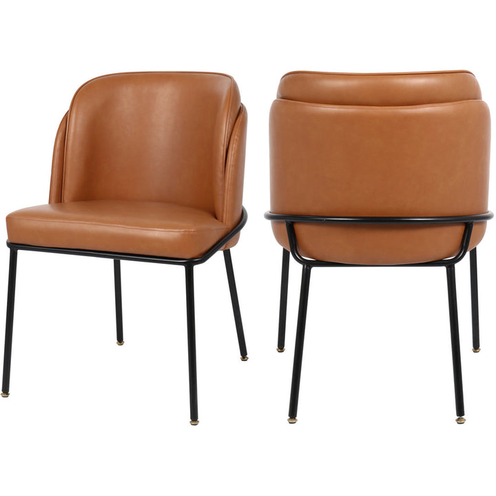 Philpott Faux Leather Dining Chair, Set Of 2 (Set of 2) Trent Austin Design® Upholstery Color: Cognac