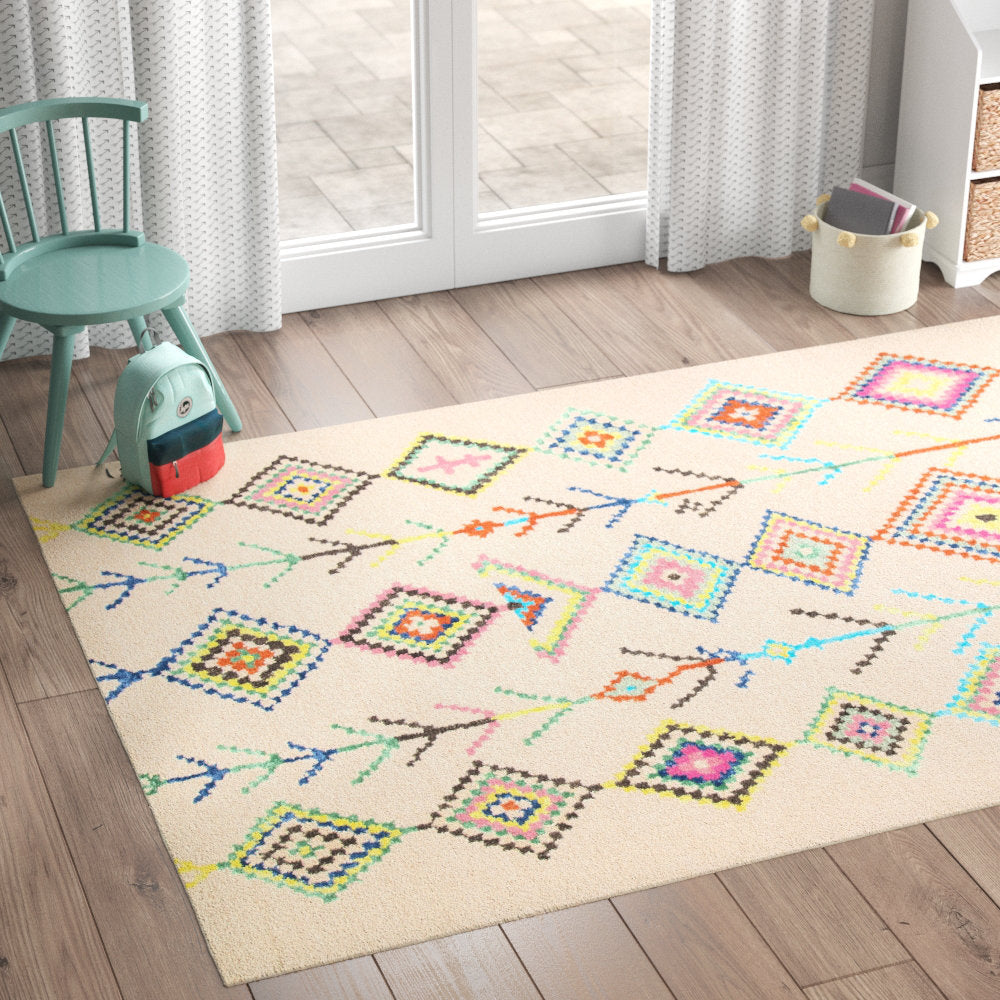 Agostini Handmade Tufted Wool Off-White Rug Mack & Milo™ Rug Size: Rectangle 7'6" x 9'6"