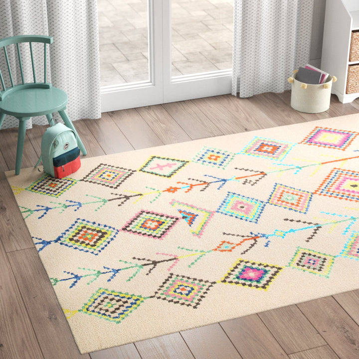 Agostini Handmade Tufted Wool Off-White Rug Mack & Milo™ Rug Size: Rectangle 7'6" x 9'6"