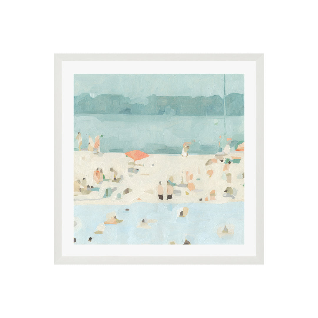 Sea Glass Sandbar II by Emma Scarvey - Picture Frame Painting Joss & Main Frame Color: Natural Size: 12"H x 12"W
