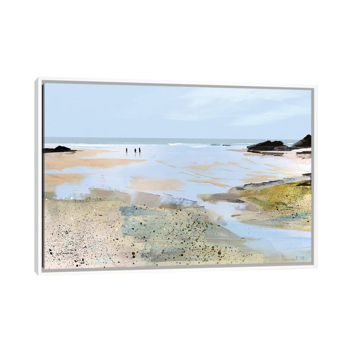 Sea View' Graphic Art Print East Urban Home Size: 40" H x 60" W x 1.5" D Format: White Framed Canvas
