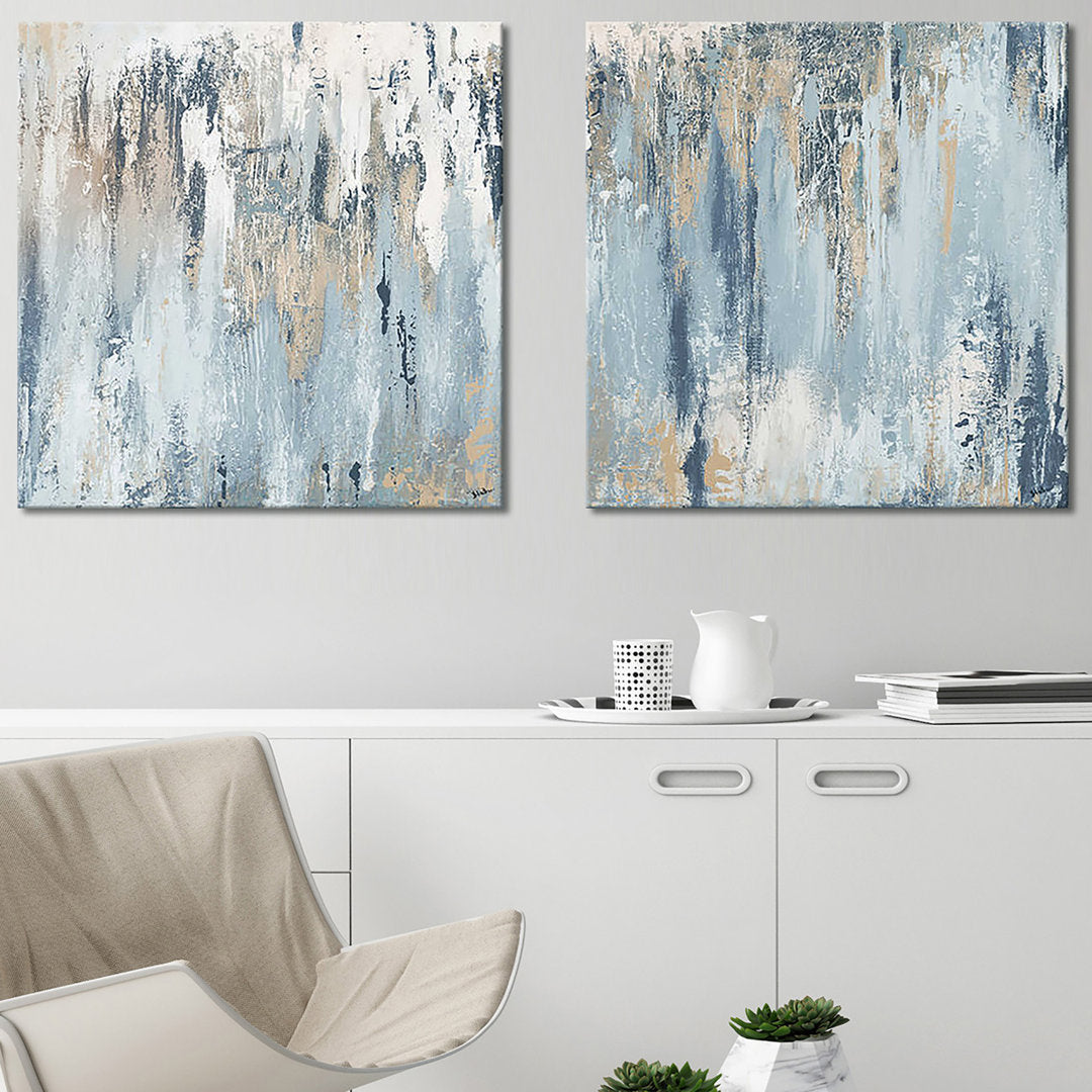 Blue Illusion Square by Patricia Pinto - 2 Piece Acrylic Print Set Orren Ellis Size: 18" H x 18" W x 1" D Format: Wrapped Canvas