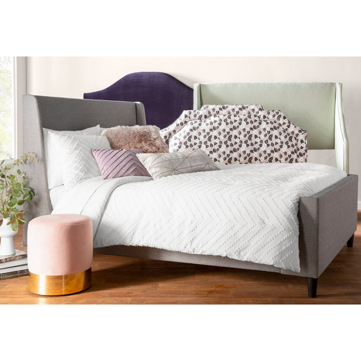Velvet Geometric Lumbar Pillow Inspire Me! Home Décor Color: Light Gray