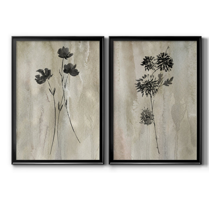 Sumi-E Silhouette III - 2 Piece Painting Print Set Three Posts™ Mat Color: No Mat Size: 18.5" H x 49" W x 1.5" D Format: 31.5" H x 47" W x 1.5" D
