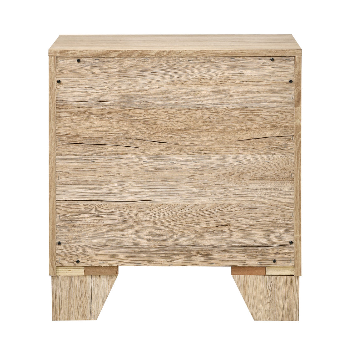Grider 2-Drawer Nightstand with Block Legs Bed Side Table Wood Nightstand Night Table Laurel Foundry Modern Farmhouse® Color: Natural