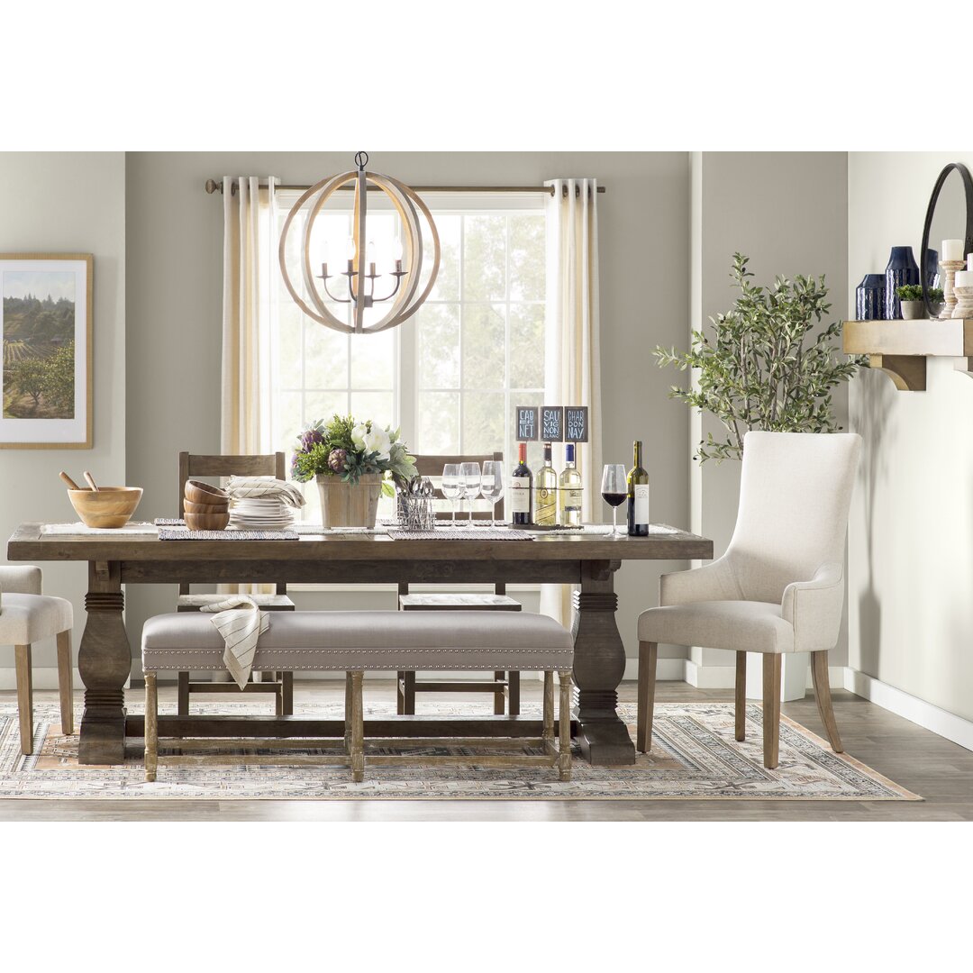 Kinston 94" Solid Wood Dining Table Birch Lane™ Color: Distressed Brown