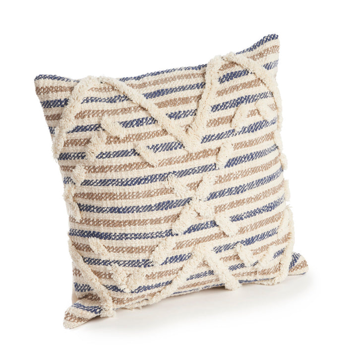 Pillow Textured Stripe Cotton Throw Pillow Rajani Home