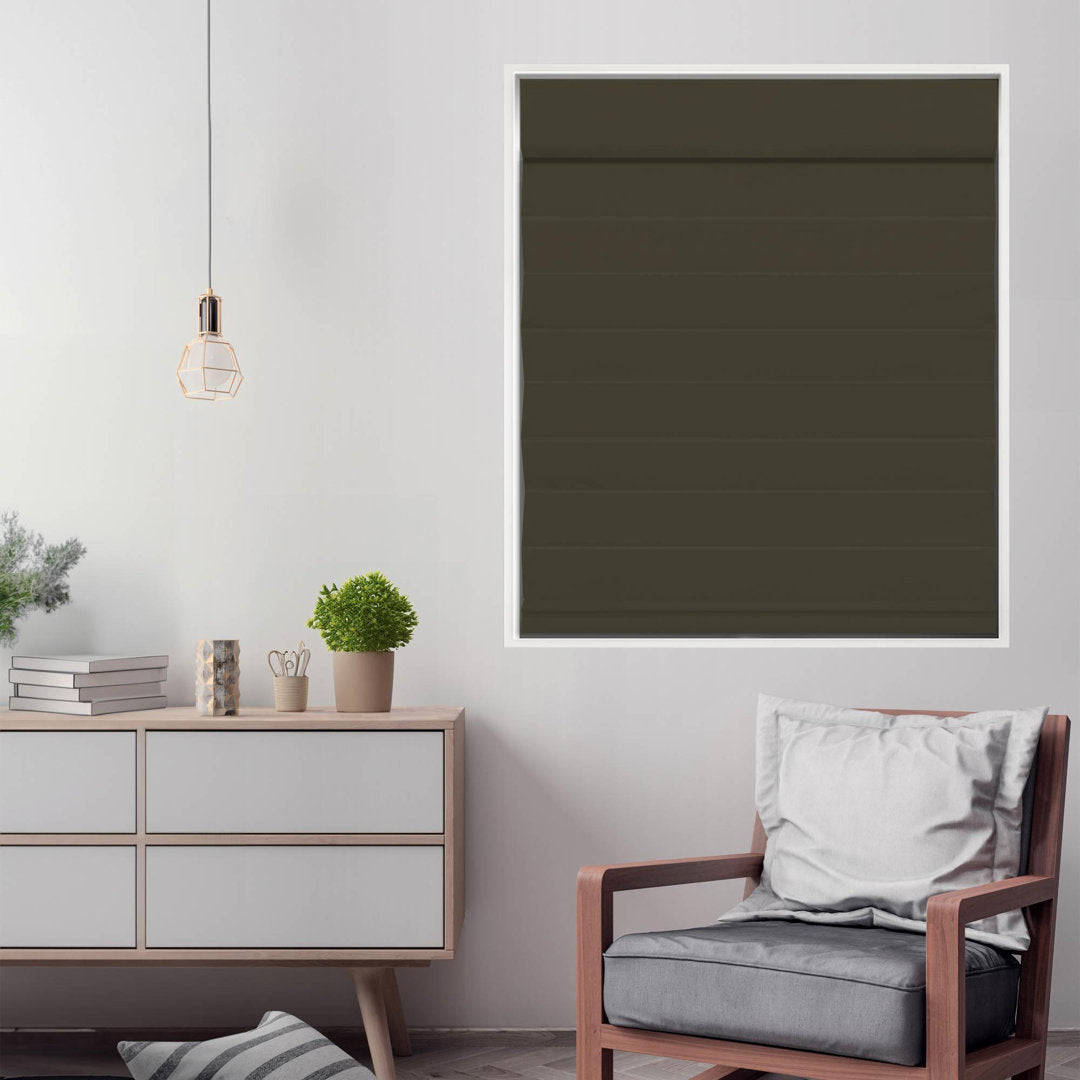 Cordless Blackout 100% Cotton Roman Shade with Cellular Shade Backing Symple Stuff Size: 70"W x 72"L Finish: Chocolate Brown