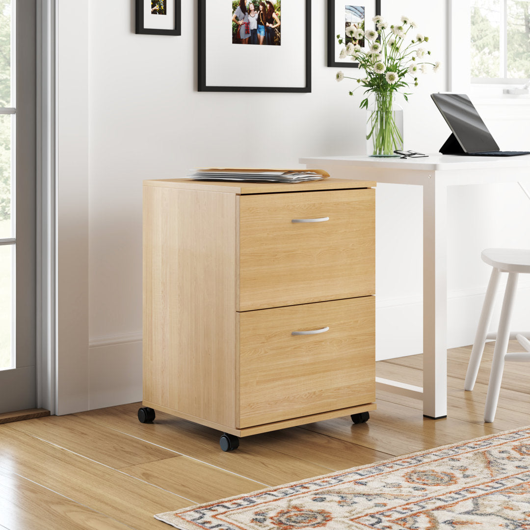 Carter 2-Drawer Vertical Filing Cabinet The Twillery Co.® Color: Natural Maple